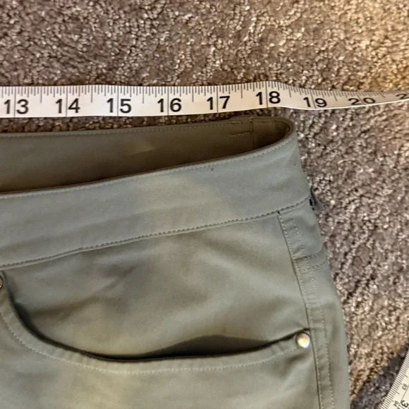 Lululemon ABC Classic-Fit 5 Pocket Pant 32L Warpstreme Army Green Size 34 - Picture 11 of 12